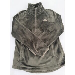 The North Face Fleece Osito 1/4 Zip Pullover Jacket Women Olive Green Size M